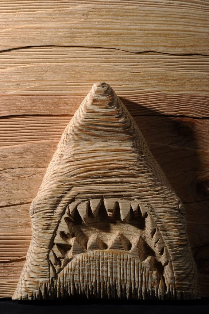« Les dents de la mer » | gros plan | H 61.5 x L 43 cm | Pin